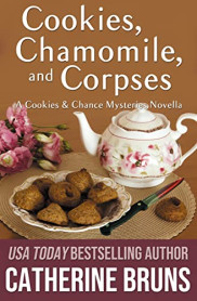 book cover of Cookies, Chamomile, and Corpses